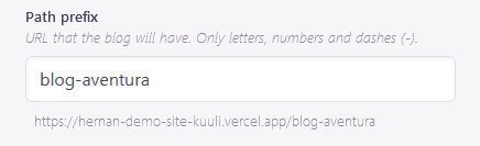 Shows the preview of the generated URL